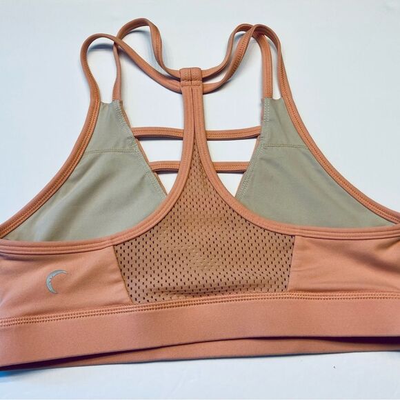 ZYIA‎ Active Strappy Grid Peach Sports Bra Size Small Racerback Running Yoga - Picture 5 of 7